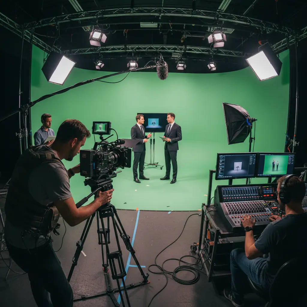 Comparison chart showing traditional video production cost categories: pre-production, production, post-production, and hidden costs